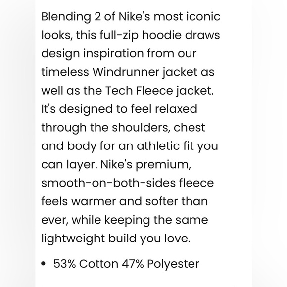 FQ1883-341 ~ Size S-XXL Nike Tech Men’s Fleece Windrunner Full-Zip Hoodie - Picture 13 of 13